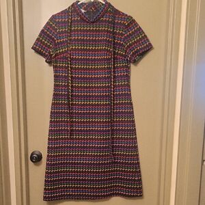 Multicolor Chevron Pattern Dress